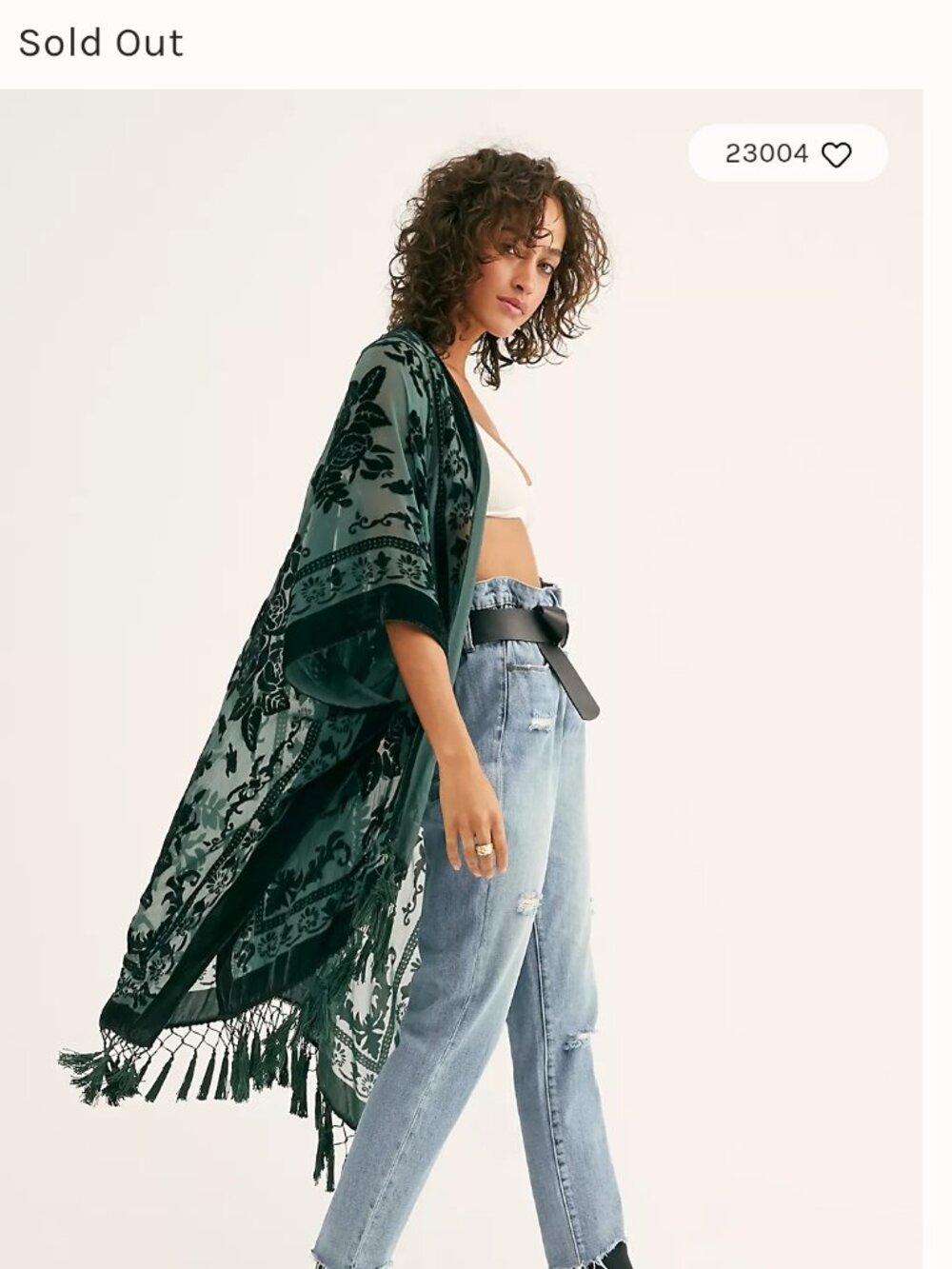 Free People Nightbird Burnout Duster
